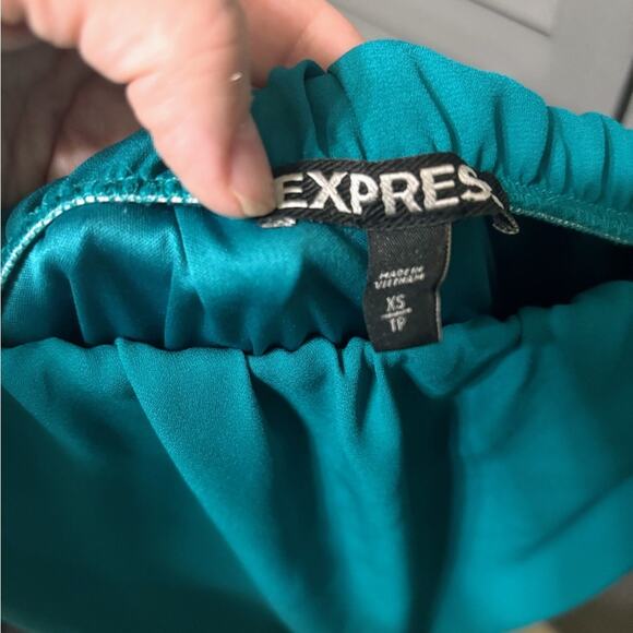 Express Strapless Turquoise Dress Size XS - Picture 2 of 3